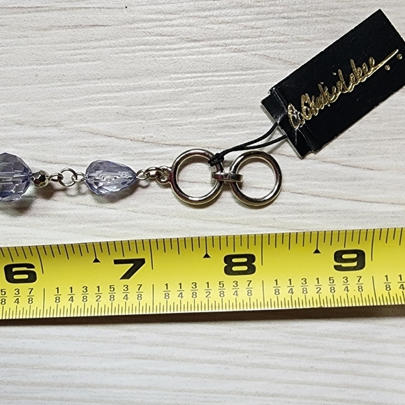 Cookie Lee Elegant Silver and Blue Bead Bracelet #25574 NWT - Picture 12 of 12